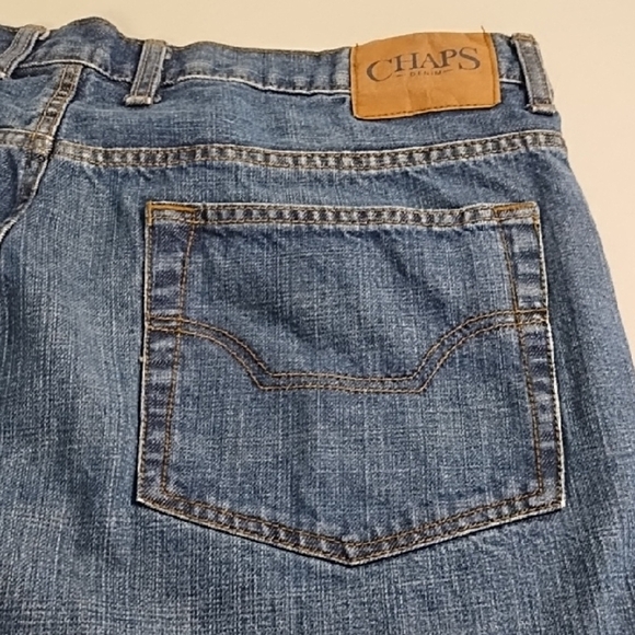 Chaps Blue Relaxed Fit Denim Jeans Everyday Comfort - Picture 6 of 13